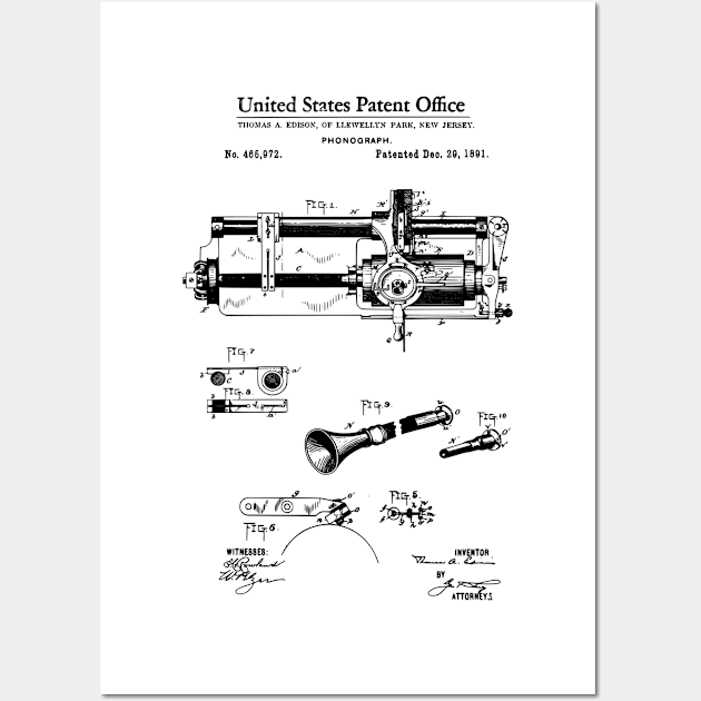 US Patent - Cylindrical Phonograph Wall Art by Taylor'd Designs